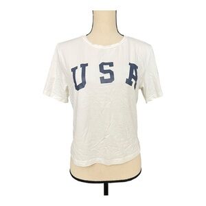 Vintage White USA Graphic Tee Size L